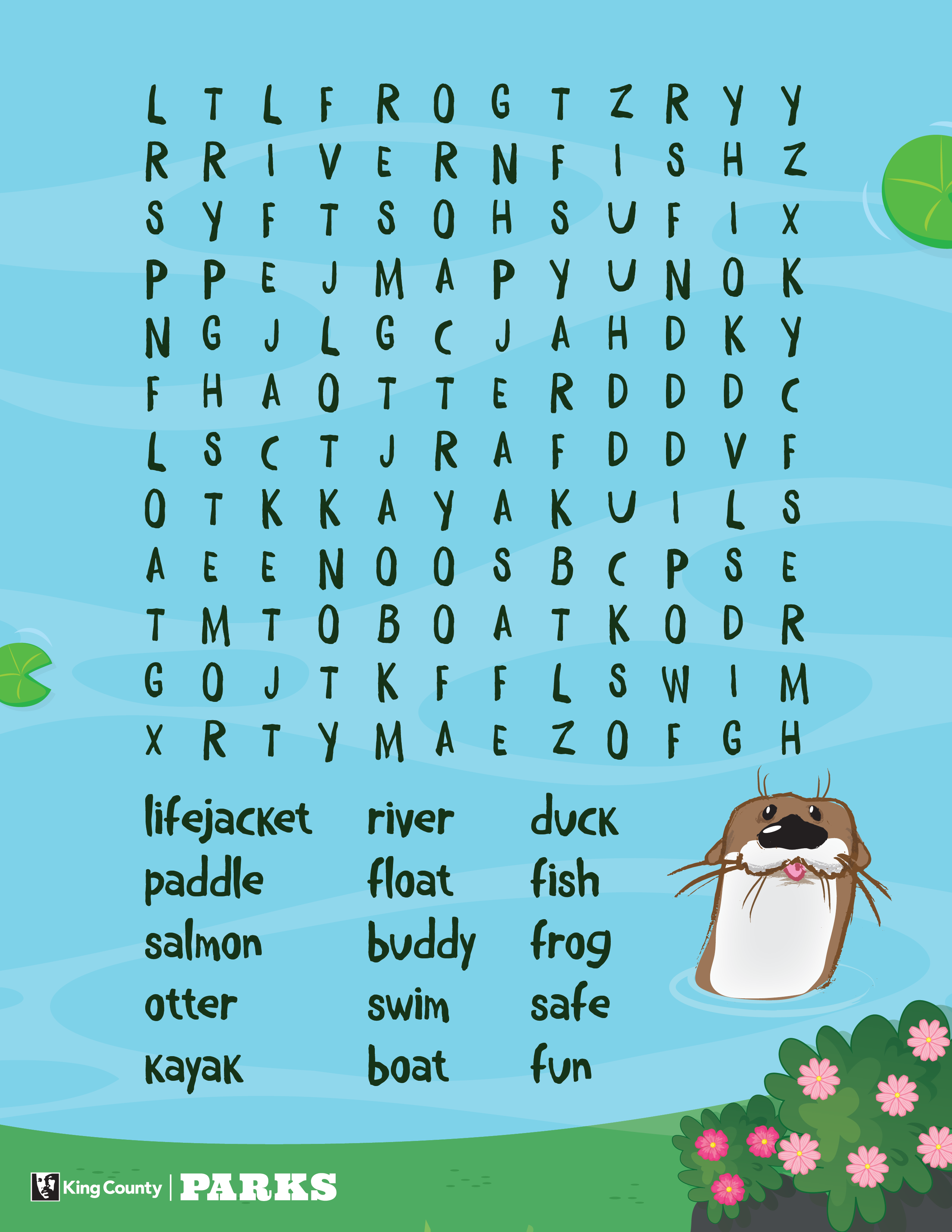 River_Safety_Word_Search